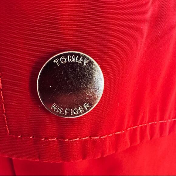 Tommy Hilfiger - Red Hooded Women's Jacket, dolman sleeves, Size: XXL - Picture 13 of 14